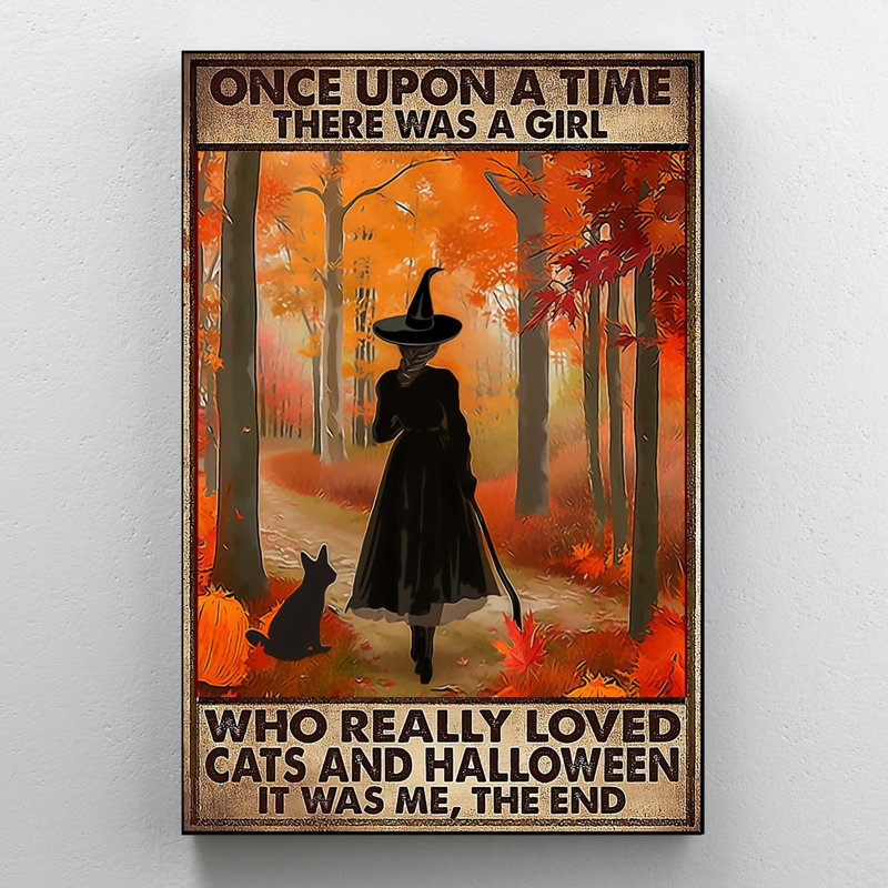 Estere Who Really Lown Cats And Halloween, impression sur toile, H 20 po x l 16 po x P 1,25 po