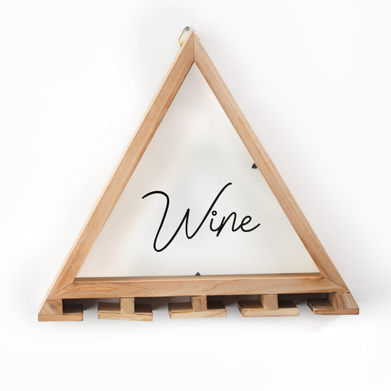 Porte-verre à vin mural et collecteur de liège - 16 po x 14,25 po