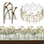 Bordure de clôture de jardin décorative en métal H 32 po x l 19,5 po, 10 panneaux, longueur totale de 16 pi, clôture anti-rouille pour les parterres de fleurs, les arbres et les cours, brun-129675636-88451900