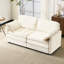 Nuage 69 po, coussins en chenille beige 22 po, 2 coussins décoratifs, siège modulaire, velours côtelé, assise moelleuse moyenne, pour le confort de votre appartement