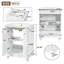 Meuble-lavabo moderne de 24 po de conception simple et élégante avec rangement à fermeture en douceur, tablette réglable, meuble-lavabo avec lavabo en céramique-1370852889