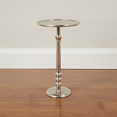 Sinclair Round Metal Pedestal Accent Table