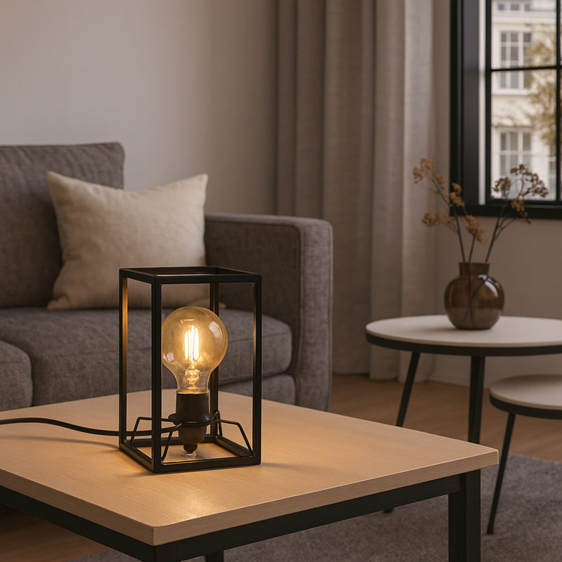 Anaisabella 28cm Industrial Frame Table Lamp