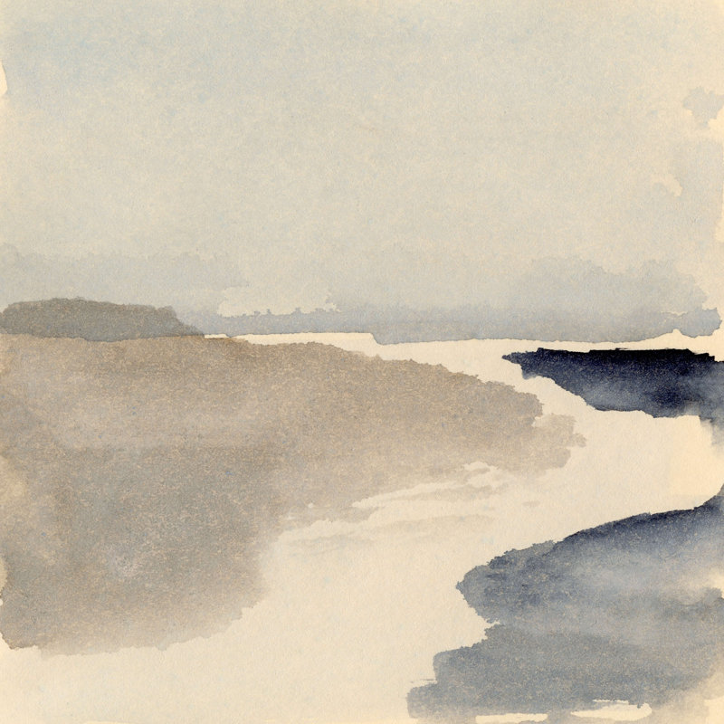 «Inky View IV» par Victoria Barnes - reproduction d'art sur toile tendue, H 12 po x l 12 po x P 1,25 po