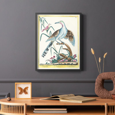 «Pastel Birds V», reproduction encadrée en bois massif