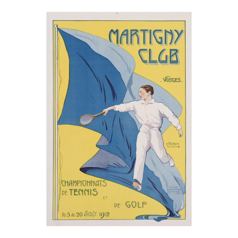 «Martigny Club» par M. Motard - Estampe numérique, H 20 po x l 16 po