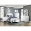 Commode de rangement moderne à finition blanche avec commode verticale 6 pièces