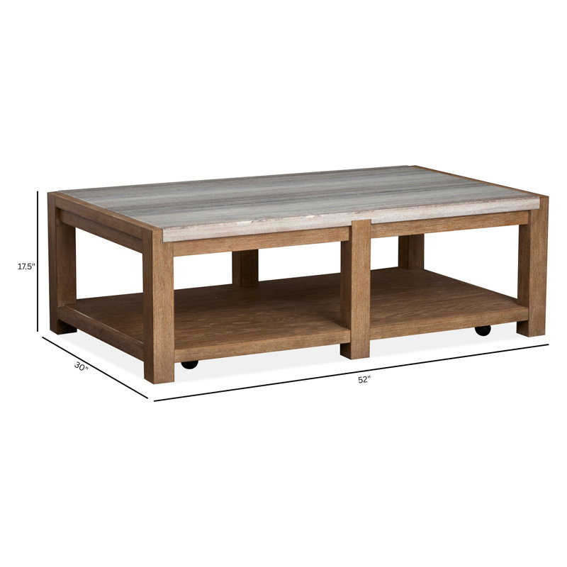 Table basse avec table de bout Wilmot, 2 pièces: table basse, table de bout