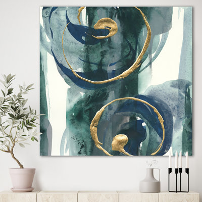 " Indigo And Gold II " Painting Print