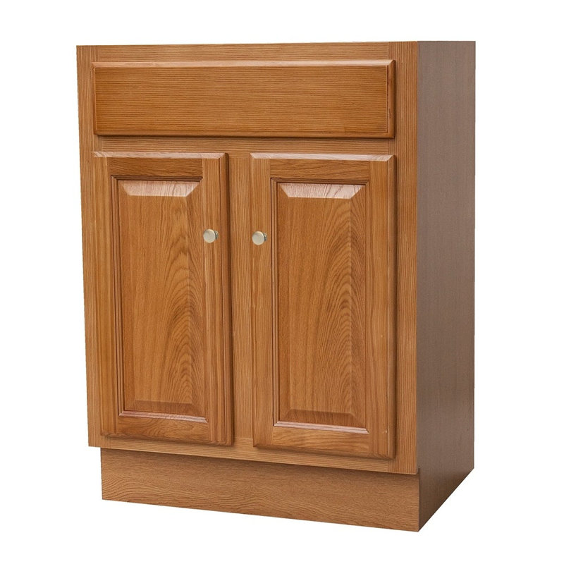 24'' Honey Amber raised panel vanity cabinet
