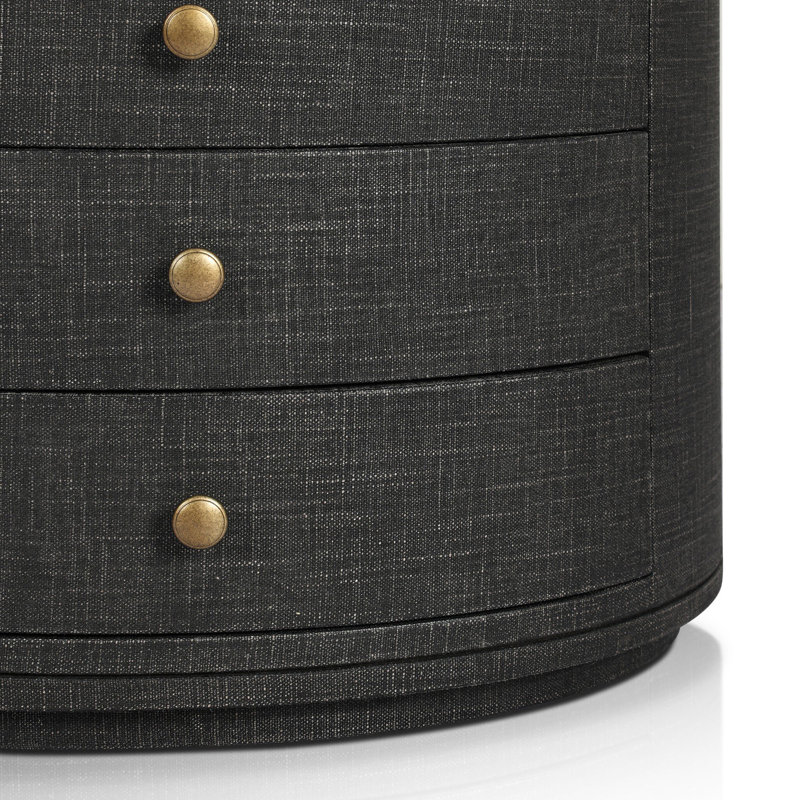 Amelia 4 - Drawer Nightstand, Black Linen