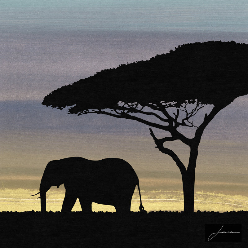 Savanna I by James Burghardt - Wrapped Canvas Painting, 30cm H x 30cm W