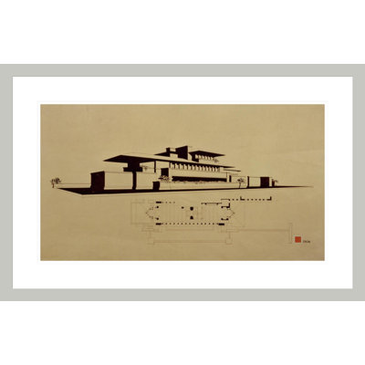 Frederick Robie House Chicago IL by Frank Lloyd Wright - Framed Giclee Print