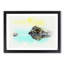 Peering Crocodile in Abstract - Picture Frame Graphic Art Print-55739000-55739006