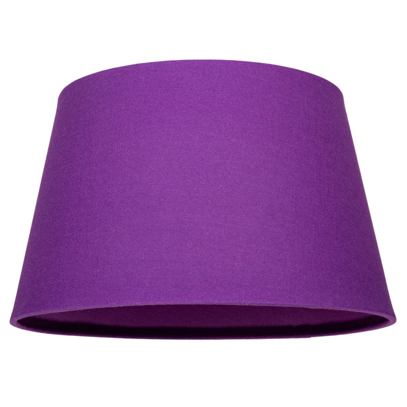 Traditional Linen Fabric Drum Shade for Pendant & Lampshade, Purple, 19cm H x 30cm W x 30cm D