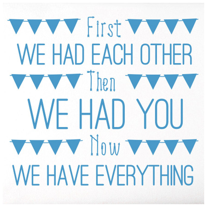 Non-Wall Damaging Wall Decal, Medium, Blue