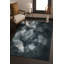 Tapis bleu tissé à motif géométrique lavable Mosso-753933167