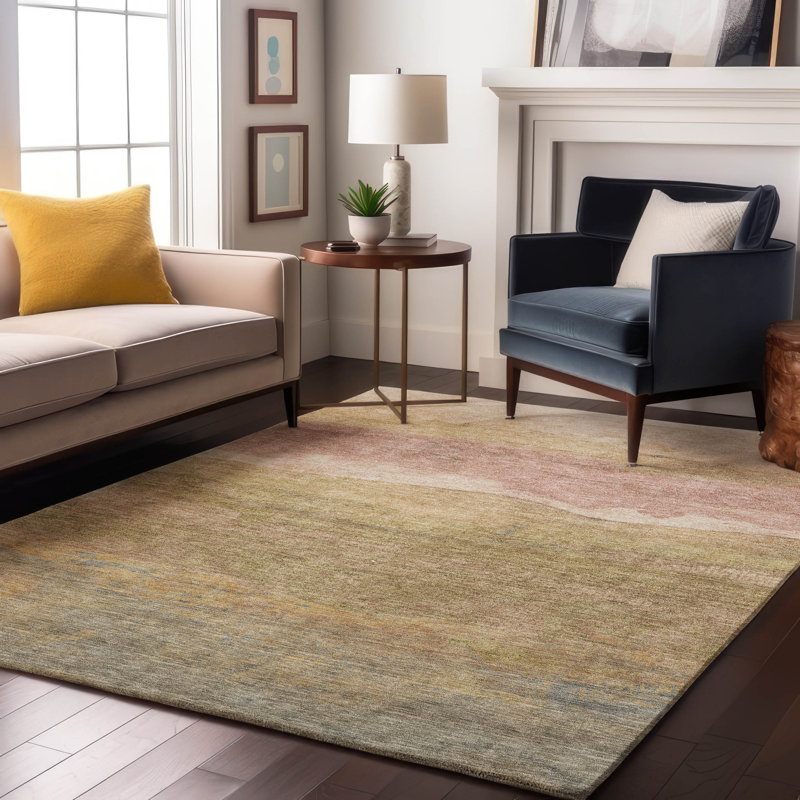 Premium Machine Washable Mehara AMF1699 Stripes Rug, Rectangle 3' x 5'