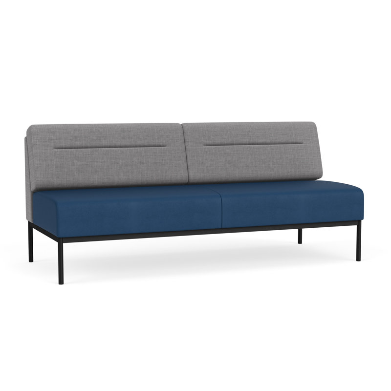 Canapé Darsey, Sans alimentation, Noir, Chambray gris; Patriot Plus Blue Ridge