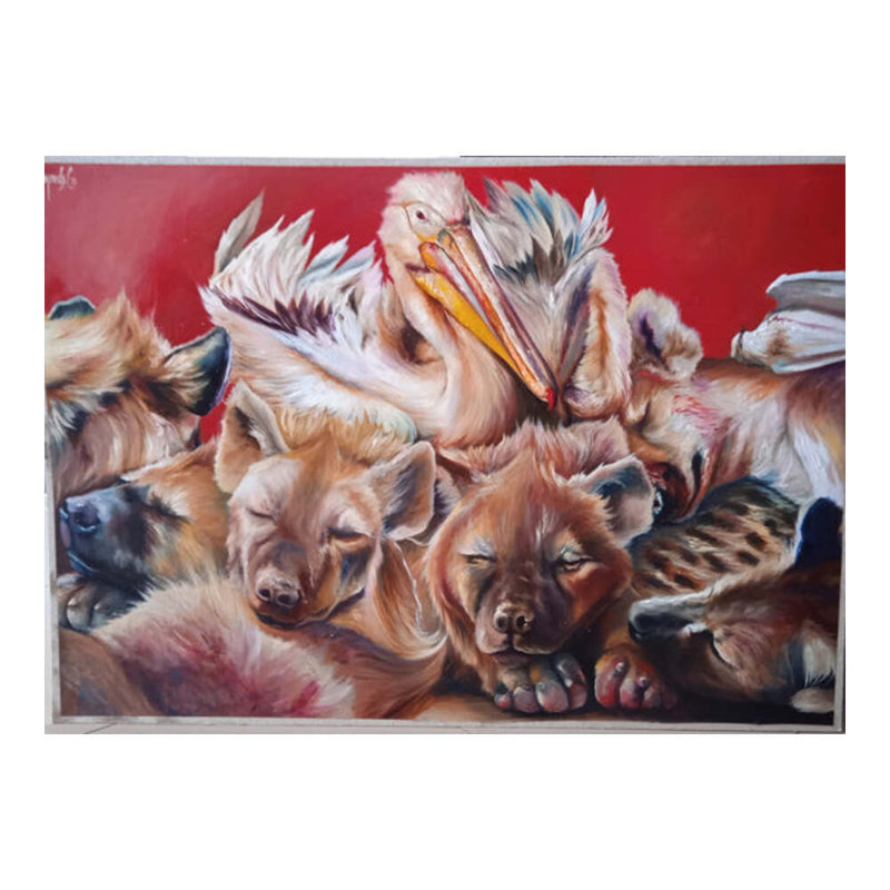 The Work Team - Of The Series: The President Painting by Diego Cespedes Cabrera.