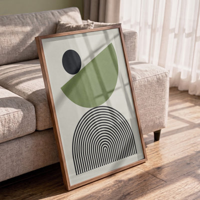 Abstract Green Balance Print by Other Artist