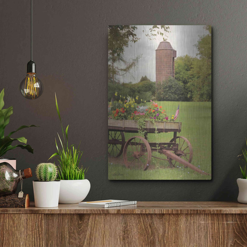 «Clayton Flower Wagon» par Lori Deiter, H 16 po x l 12 po