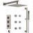 Thermostatic Shower System,12" High-Pressure Rainfall Shower Faucet With Rough-In Valve-82331438