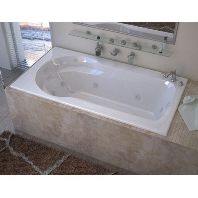 Grenada 59.13'' x 31.5'' Whirlpool Acrylic Bathtub