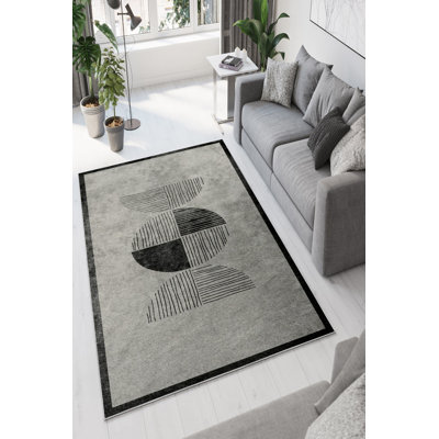 Tapis de couloir écologique, 100% polyester, 31,5 po x 59,1 po | Pois antibactérien et lavable à la machine avec revêtement antidérapant en PVC | 650 po / m², poils d'une hauteur de 0,2 pouce | Conception numérique imprimée pour intérieurs modernes