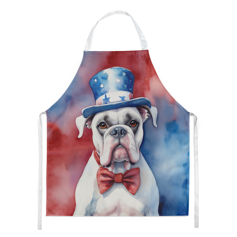 Patriotic American Apron, White Boxer