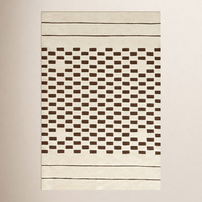 Aelin Hand-Tufted Checkered Wool Rug