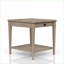 Table basse transitionnelle décontractée au fini sable pour salon avec tablette de rangement et amp; Tiroir