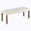 Ensemble de table de salle à manger 6 pièces avec table rectangulaire en bois et banc 72 "