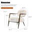 Chaises d'appoint confortables, chaise longue moderne en tissu blanc pour la maison