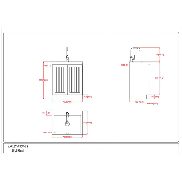 Dimensions du produit