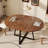 Extendable Dining Table, Oval Dining Table for Kitchen & Dining Room, 43.3''-59'', Walnut-1690178507