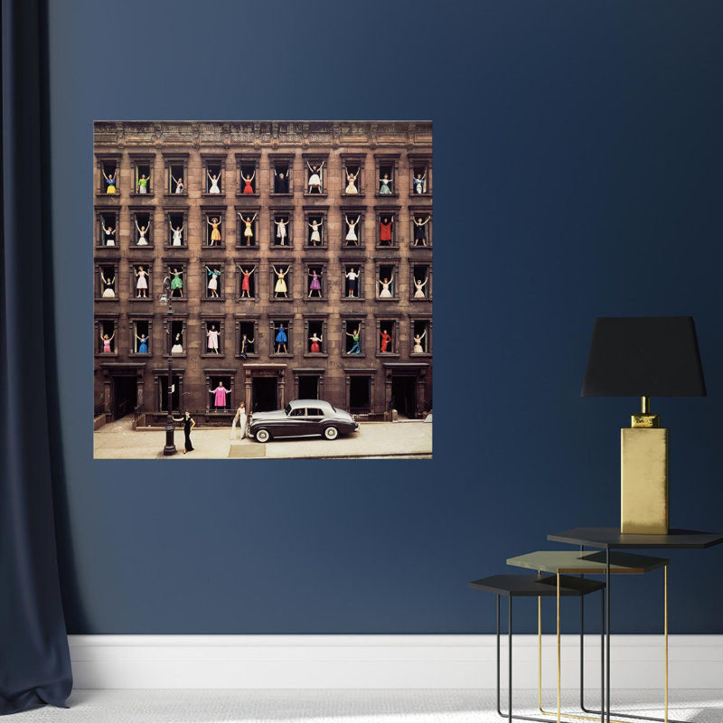 Stunning Canvas Poster Featuring Girls in the Windows Wall Decor Ideal for Room Contemporary Art Decor, 40 cm H x 40 cm W