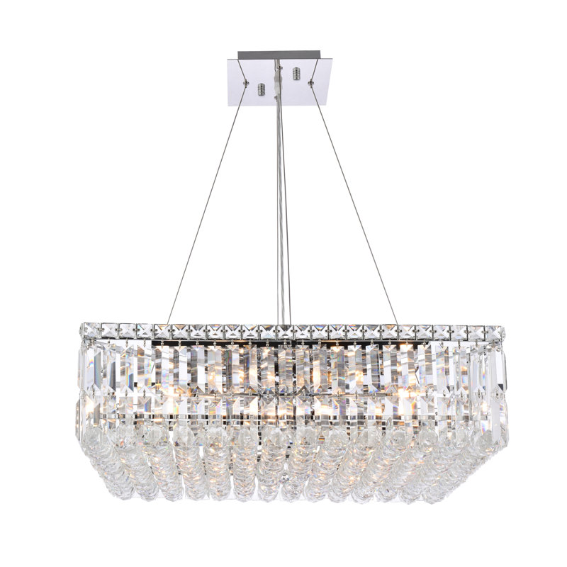 Cadre/lustre carré 12 lumières unique Bratton, 24 po / coupe royale