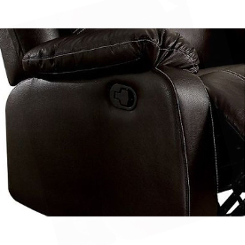 Fauteuil inclinable en cuir synthétique Zuriel, Brun