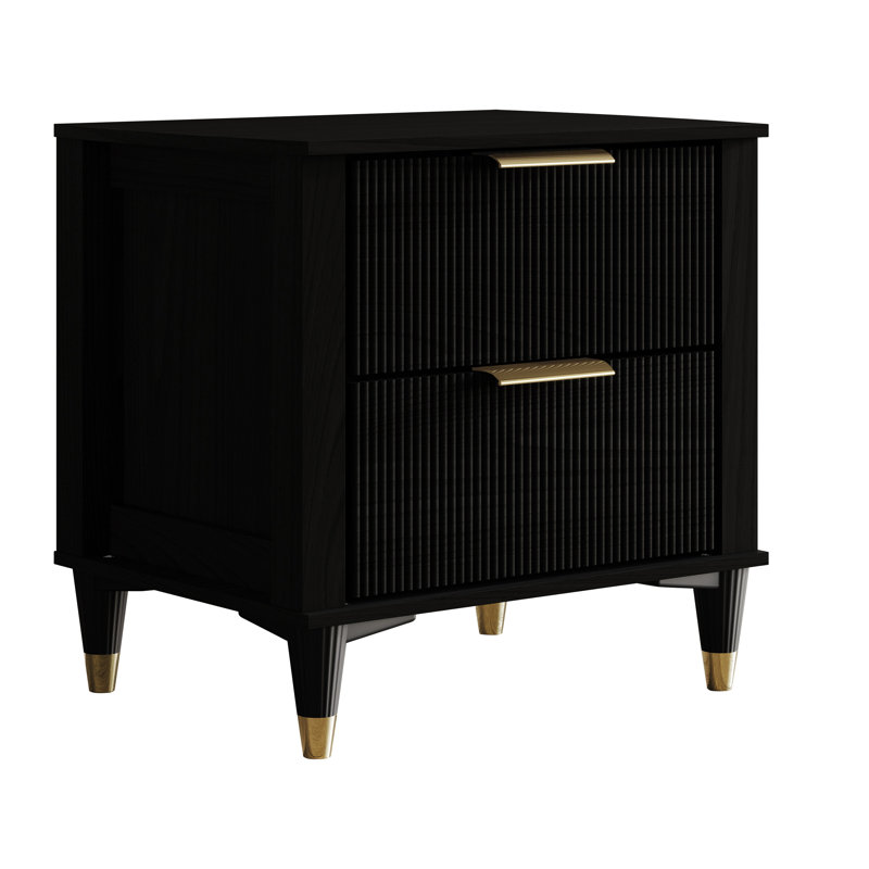 Table de chevet en noir, Noir