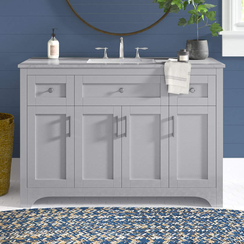 Ensemble de meuble-lavabo simple 48 po Moore, Gris
