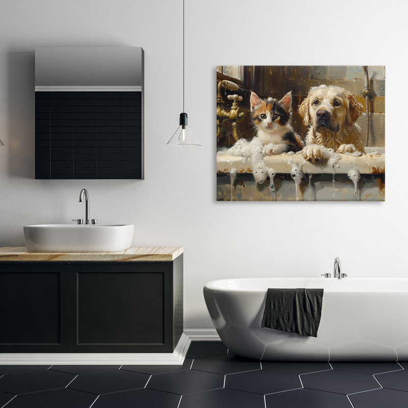 Toile pour chat et chien Bath Buddies, conception de Shawna Stewart, H 36 po x l 48 po