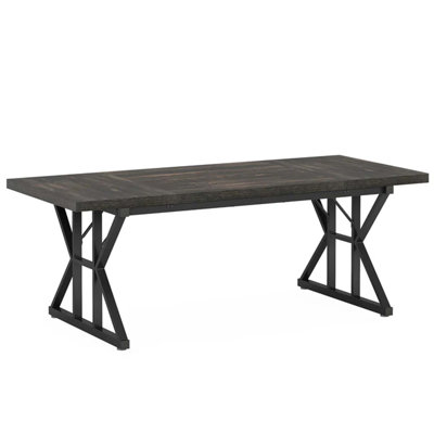 TribeSigns Taneja Metal Base Dining Table