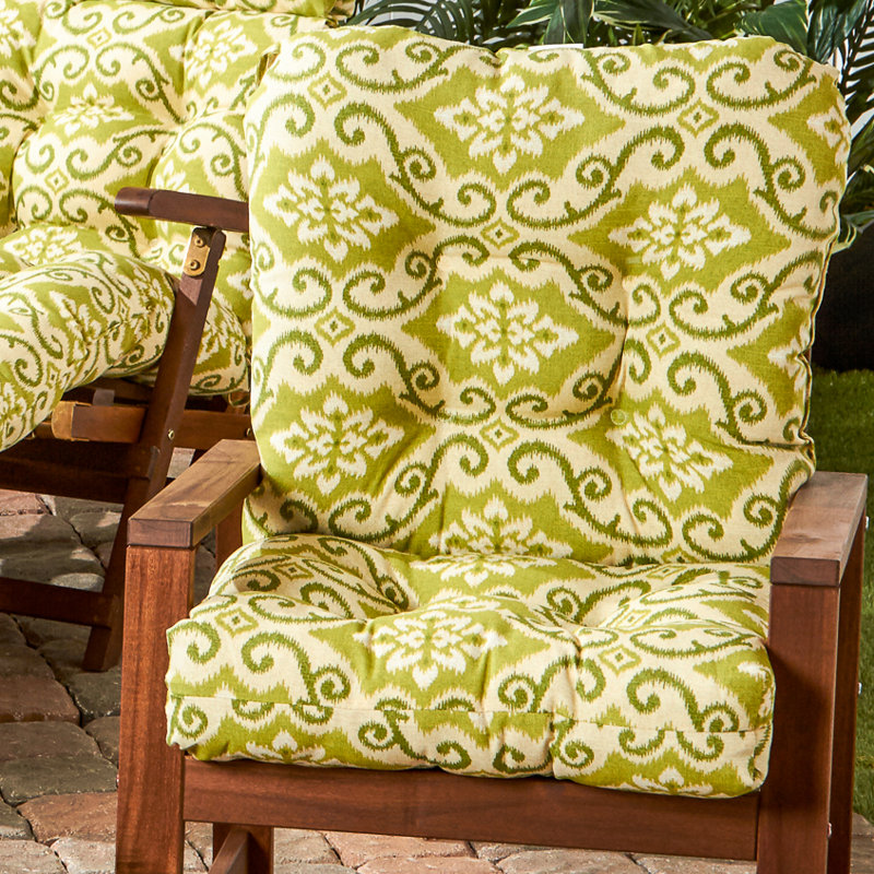 Lester Outdoor Chair Cushion, 1, Shoreham Ikat, 21" H x 21" W x 21" D