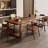 Dark walnut color Rectangular Solid Wood Dining table-511955256