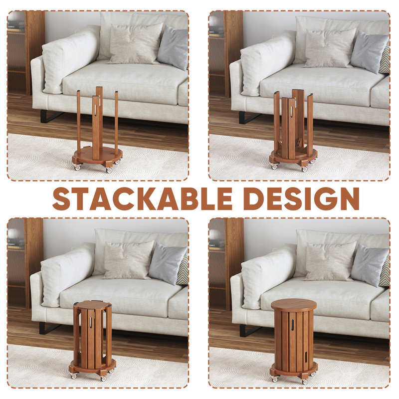 Stackable Round Stools Set