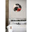 Horloge murale abstraite ventilateur en verre trempé, horloge murale décorative, horloge de style moderne, blanc crème et noir, décoration murale unique, pendaison de crémaillère-91300250-91300254