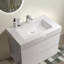 Meuble-lavabo mural de 30 po avec lavabo, grand meuble-lavabo flottant mural pour salle de bain moderne, lavabo une pièce sans drain ni robinet, pré-assemblé-1060232533