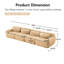 Tissu moelleux doux et moelleux de 149 po, canapé désossé de 32 po, conception ergonomique en éponge haute densité 32D, emballage sous vide à compression complète, raccordement à boucle libre pour la chambre à coucher, cinéma maison