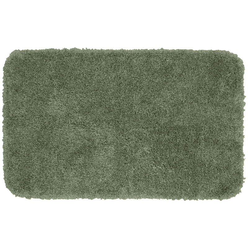 Treye Nylon Bath Rug with Non-Slip Backing, Deep Fern, Rectangle 30" x 50"